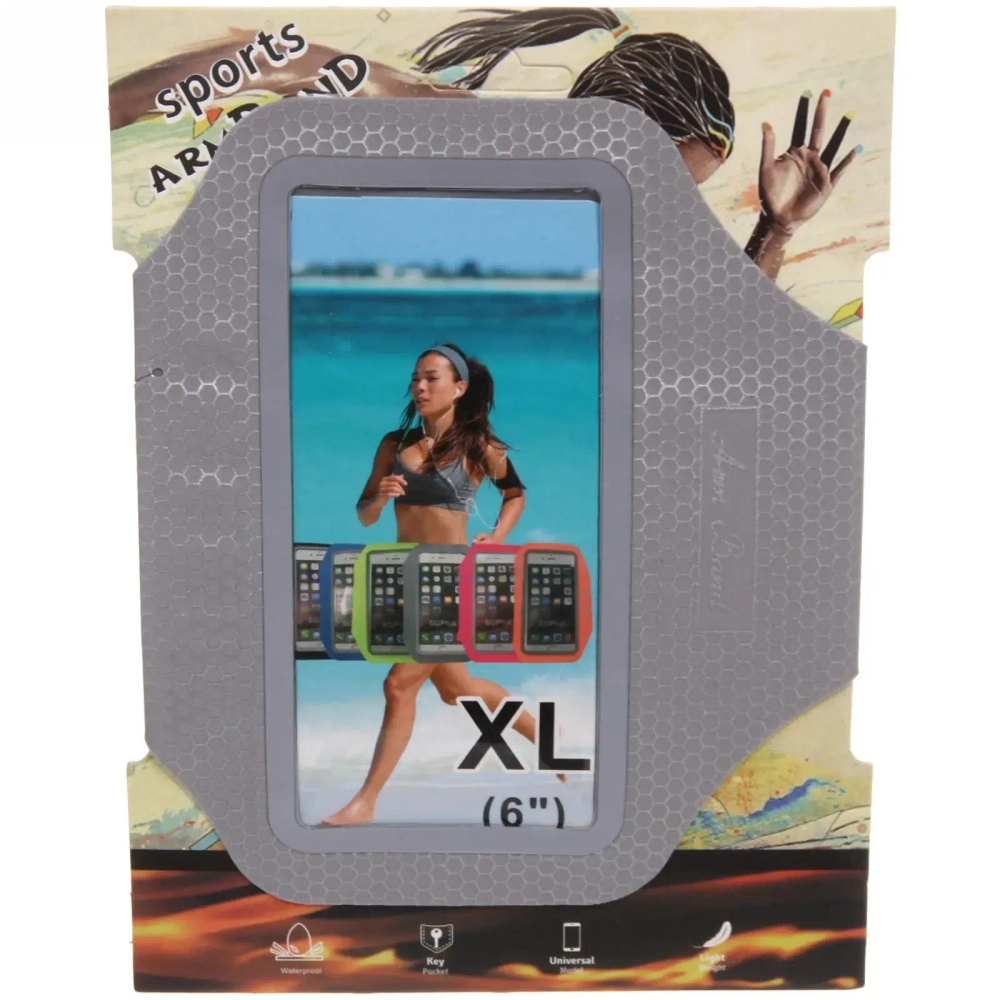 Чехол спортивный для телфона на руку «Power» (для телефона 6»), микс