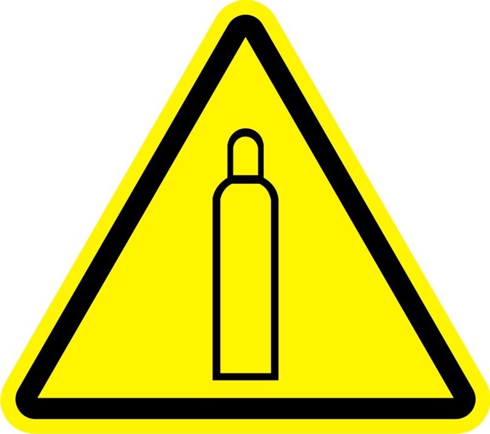 Знак W19 Газовый баллон (наклейка, табличка)