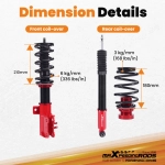 MaXpeedingrods Coilover Shocks Struts Springs Kit подходит для автомобиля Chevrolet Sonic 2012-2020
