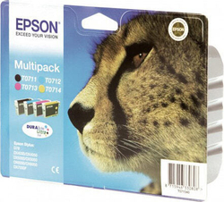 Epson T0715 Подлинный Голубой, Пурпурный, Желтый 1 шт C13T07154010