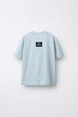 ZARA ФУТБОЛКА JOGGING С НАДПИСЬЮ, ЦВЕТ МОРСКОЙ ВОЛНЫ