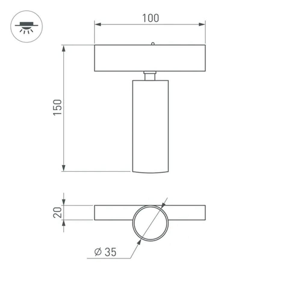 Светильник MAG-SPOT-25-R120-12W Warm3000 (BK, 30 deg, 24V, DALI) (Arlight, IP20 Металл, 5 лет) 046321