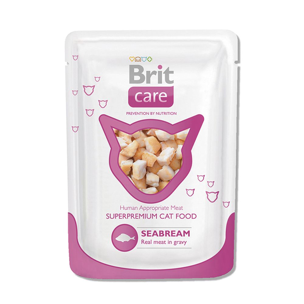 Пауч Brit Care cat Seabream морской лещ для кошек 80 г