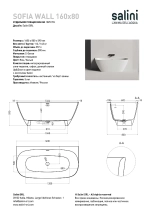 Ванна Salini SOFIA WALL S-Sense 160x80 102517G белая
