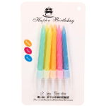 Свечи для торта»Витая нежность» 10 шт. 6 см, микс