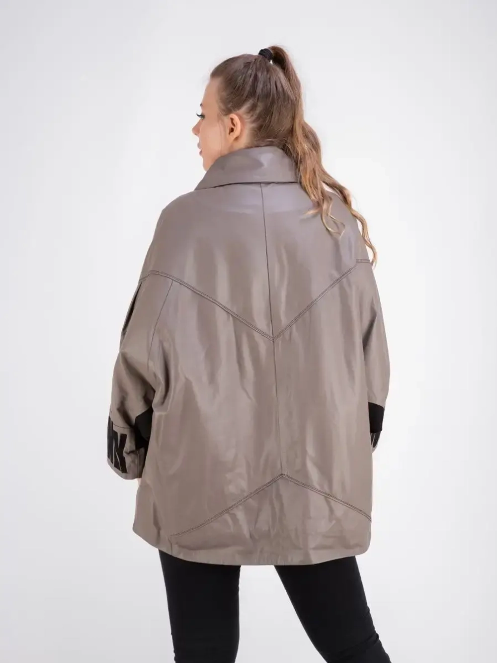 Куртка кожаная из натуральной кожи оверсайз Турция