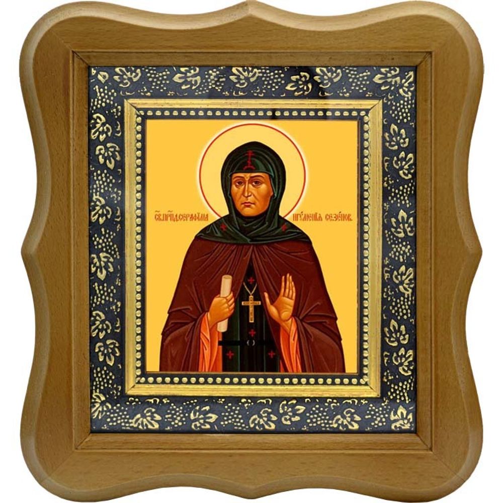 Серафима Сезеновская, преподобная игумения. Икона на холсте.