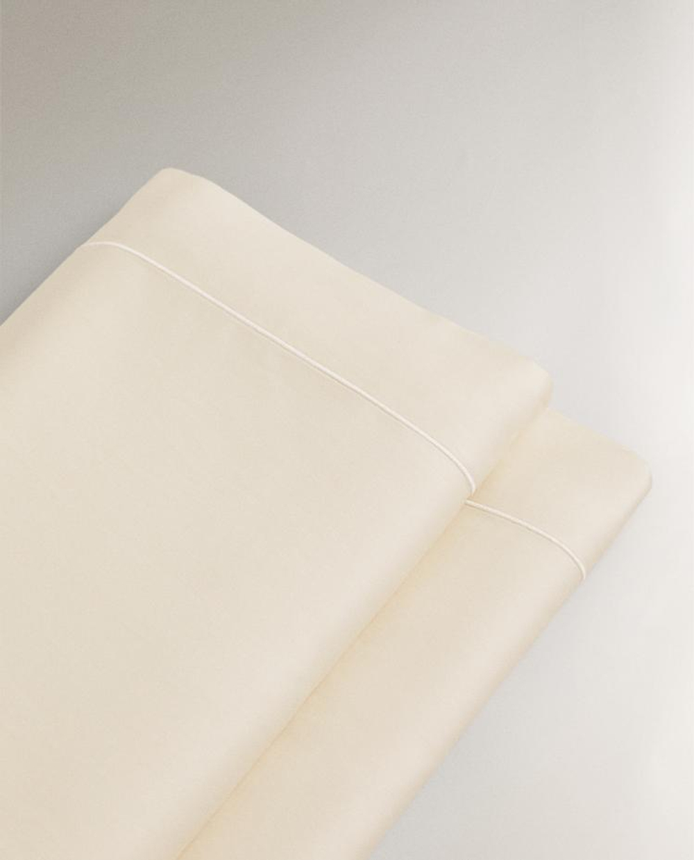 ZARA HOME (300 НИТЕЙ) ПРОСТЫНЯ ИЗ ХЛОПКА, ЭКРЮ