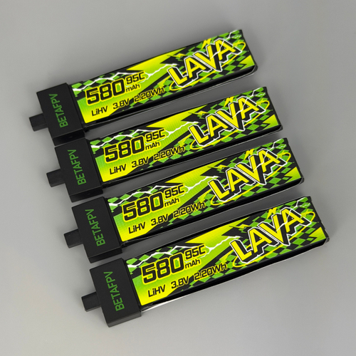 Аккумуляторы Betapv Lava2 1S 580mAh 95С 3.8V 4 шт.