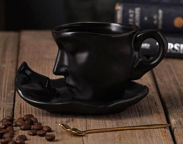 Чайная пара "Лик" черная, 260 мл