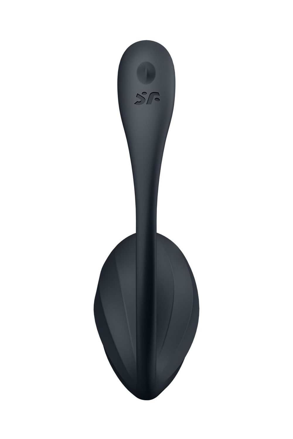 Черное виброяйцо Ribbed Petal с пультом ДУ (Цвет: черный)