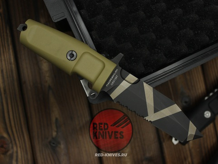 Нож Extrema Ratio Fulcrum C P/S А+++ V.2026 - пустынная рукоять, черный камо клинок