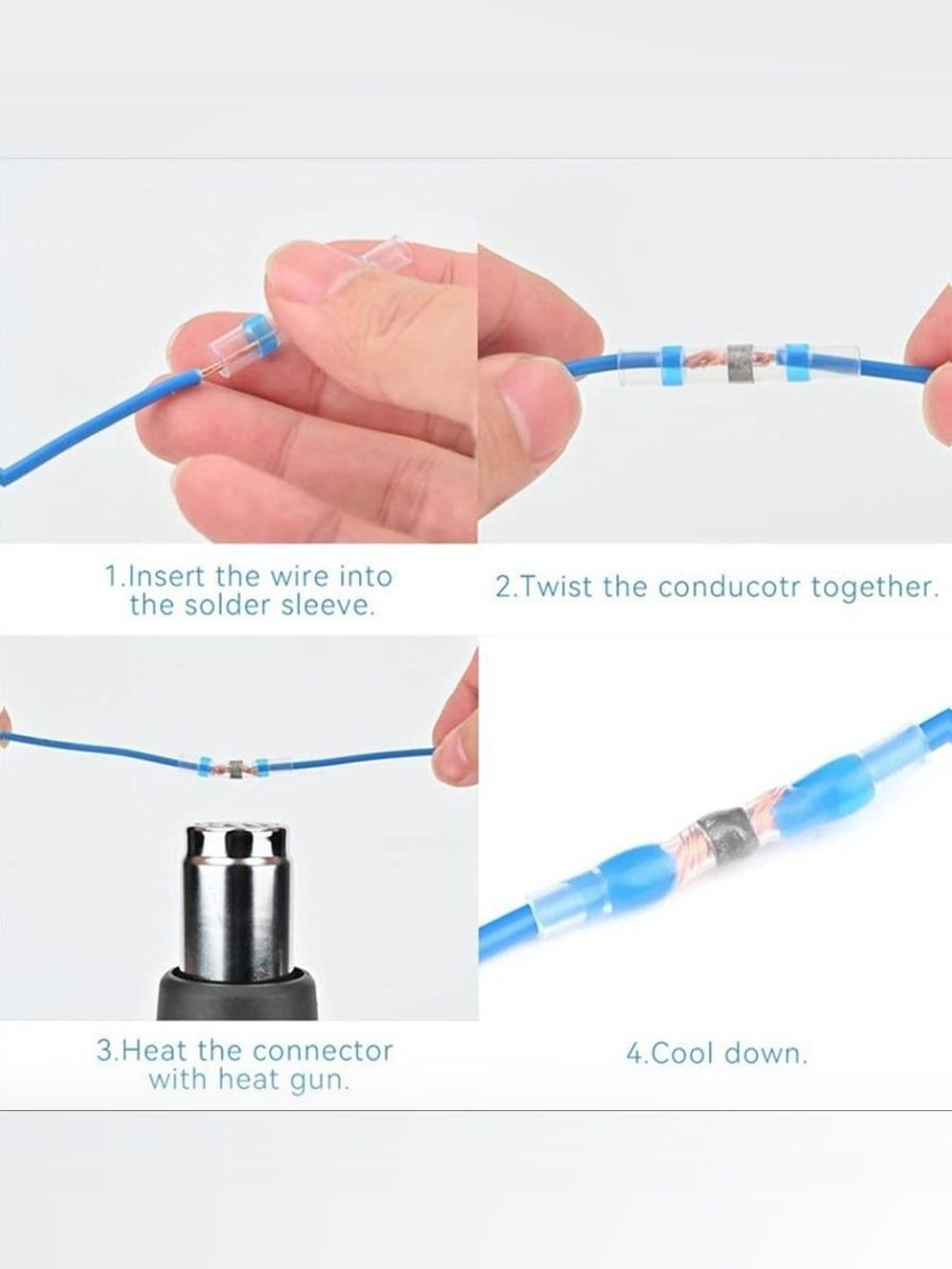 Термоусадка для проводов с припоем 18-16 AWG