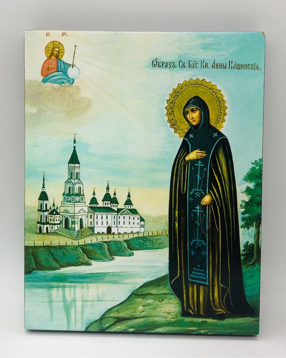 Святая княгиня Анна Каминская 16х13 икона по левкасу