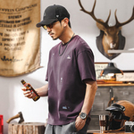 Футболка с короткими рукавами и вышивкой мужской летняя