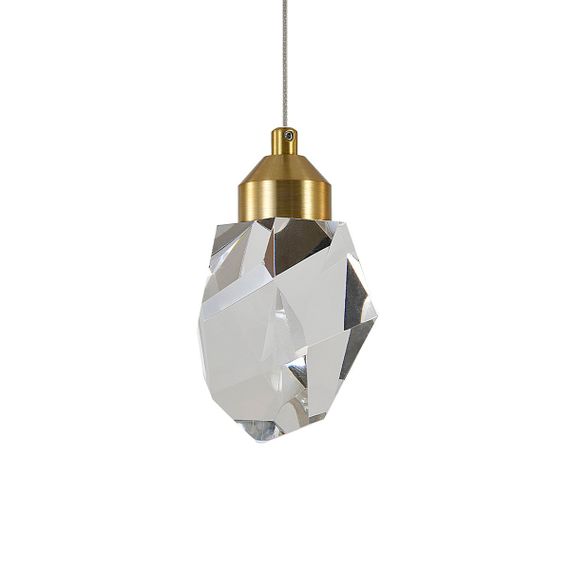 Подвесной светодиодный светильник Indigo Crystal 12053/1P Brass V000132L