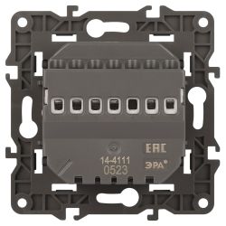 14-4111-05 ЭРА Терморегулятор универс. 230В-Imax16А, IP20, Эра Elegance, антрацит | Elegance Антрацит