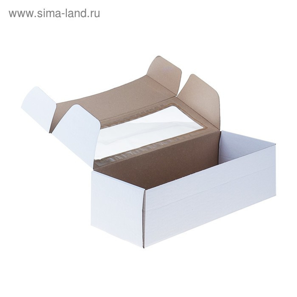 Коробка самосборная бесклеевая, крафт, белая, 16 х 35 х 12 см