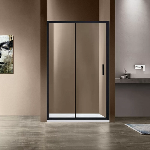 Душевая дверь Vincea Garda 110 VDS-1G110CLB стекло прозрачное/профиль черный