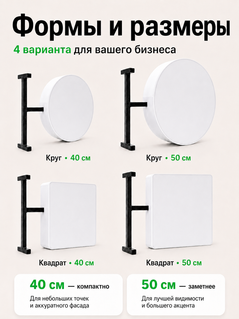 Вывеска на заказ с логотипом световая круглая 50 см