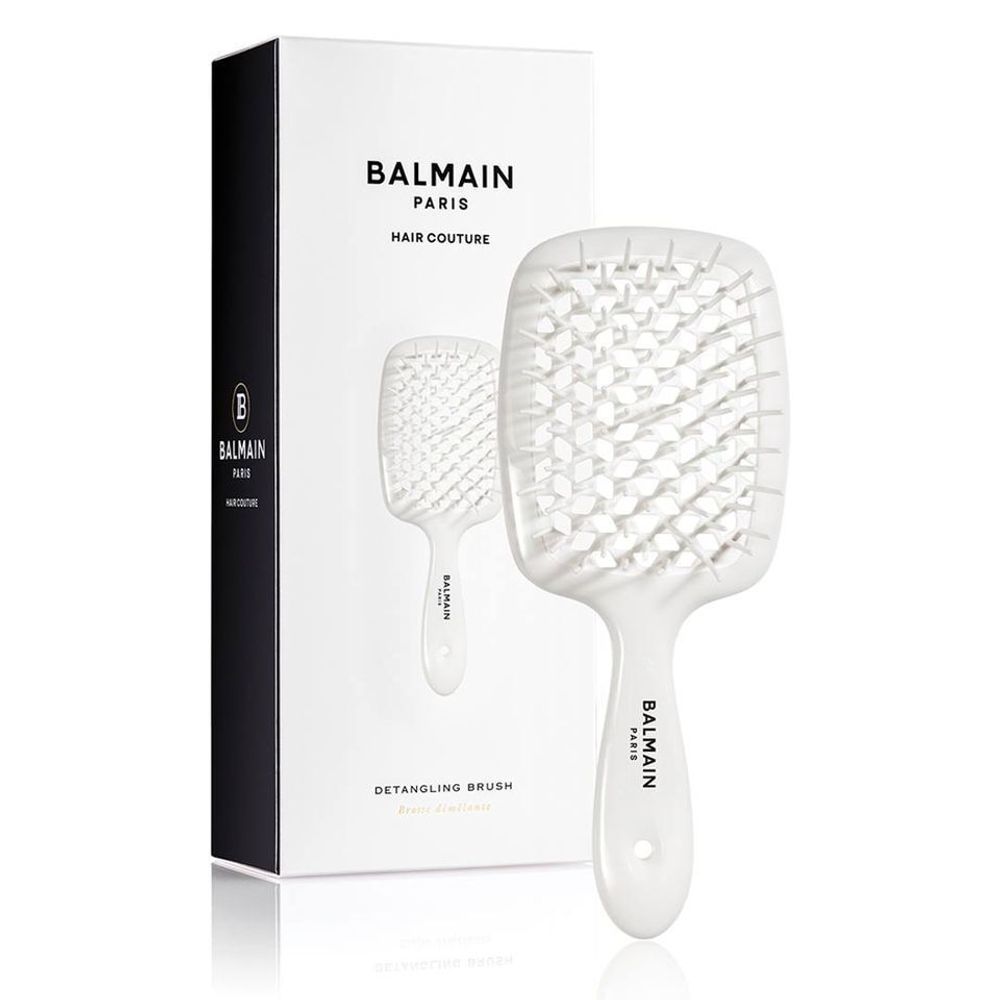 Balmain Hair Couture Распутывающая СПА щётка белая White Detangling Brush