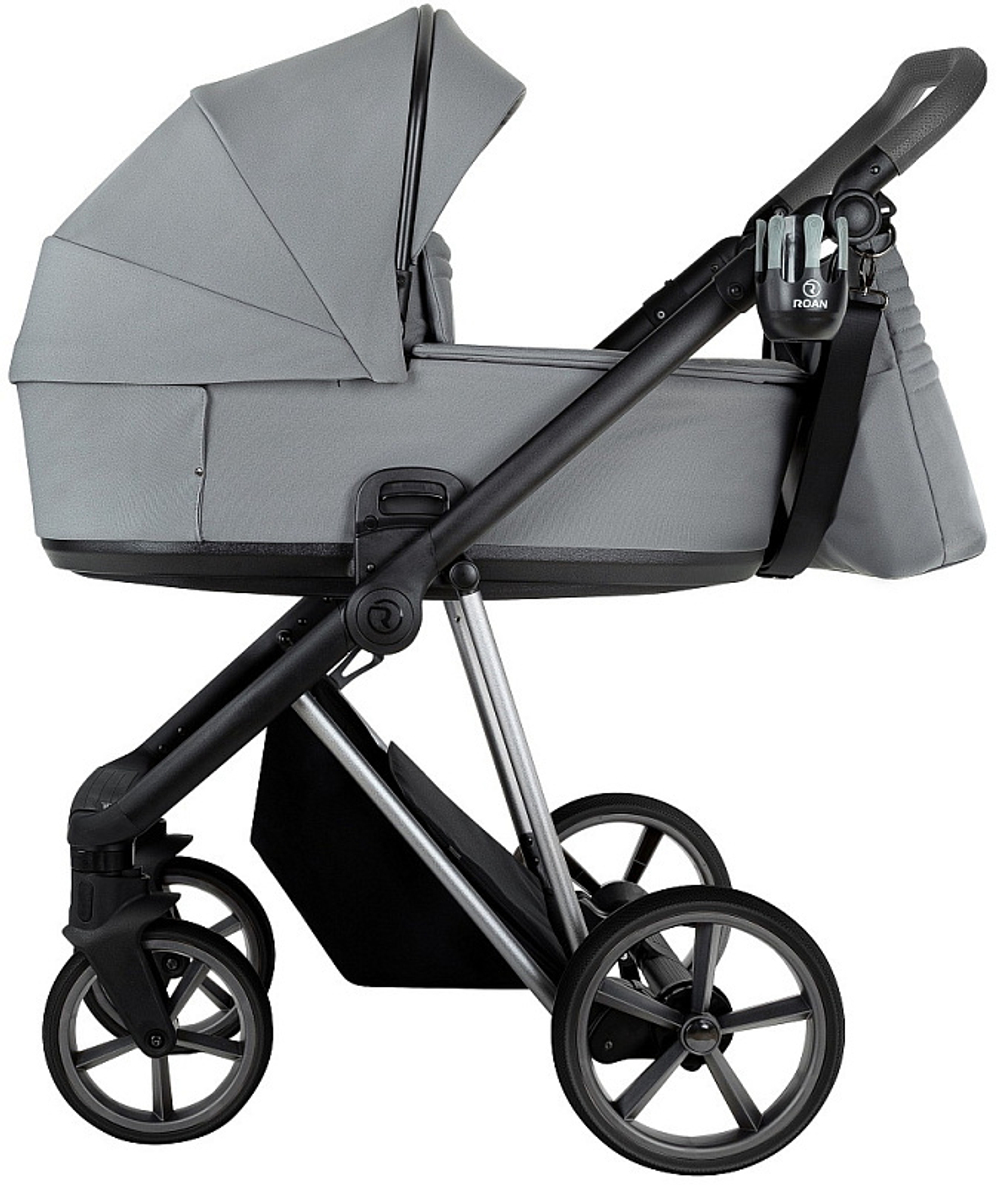 Детская коляска Roan Sol Vintage Luxury 2.0 3 в 1 с автокреслом Tutis Elo Black VIN 01/BT Blue Tea/Blue Tea/руч.Grey/к.Grey