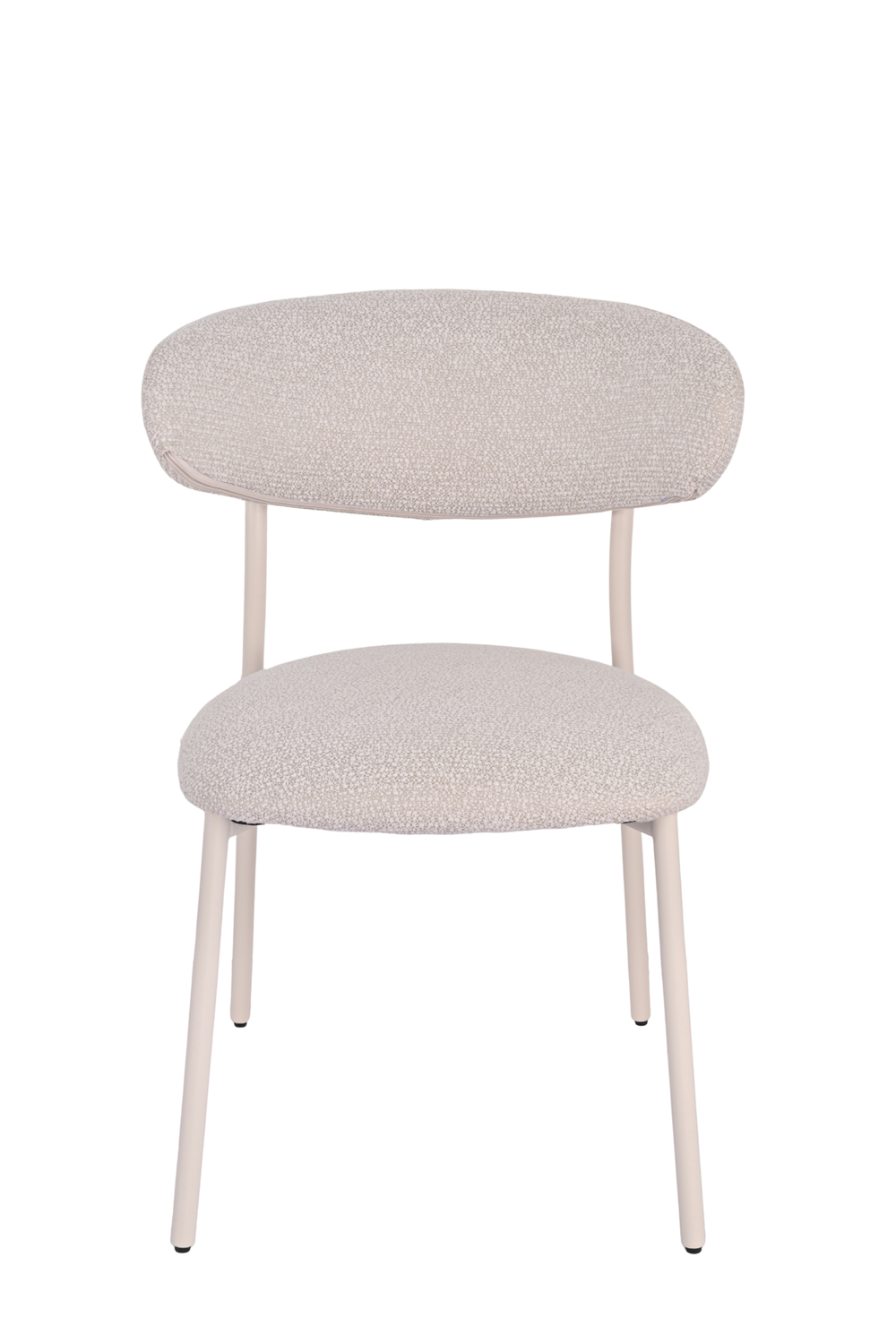 Стул обеденный Ayla серый белые ножки