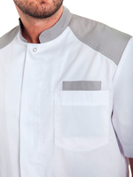 Рубашка медицинская мужская White Wears WW520 на кнопках, белый, 56