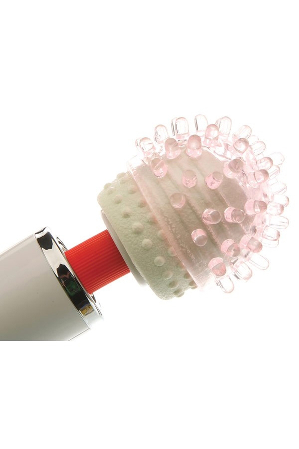 Насадка для вибромассажера Hitachi Dots с усиками розовая