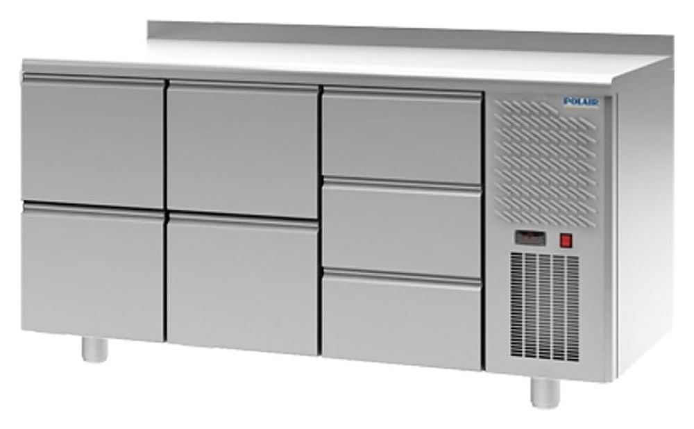 Стол холодильный POLAIR TM3-223-G с бортом