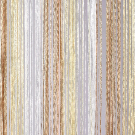 Нитяные шторы легкие радуга - белые, молочные, бежевые, 300 х 280 см. Арт. 123