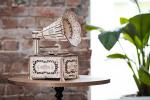 Антикварный граммофон от Eco Wood Art - деревянный конструктор, 3D пазл, сборная механическая модель, для дизайна и интерьера