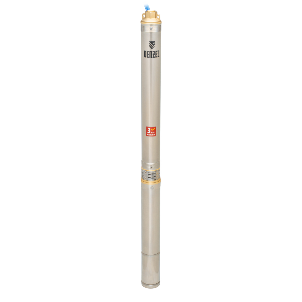 Скважинный насос DWC-3-60, центробежный, диаметр 3", 800 Вт, 3300 л/ч, напор 60 м Denzel