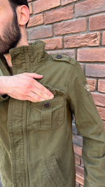 Куртка олива стойка воротник