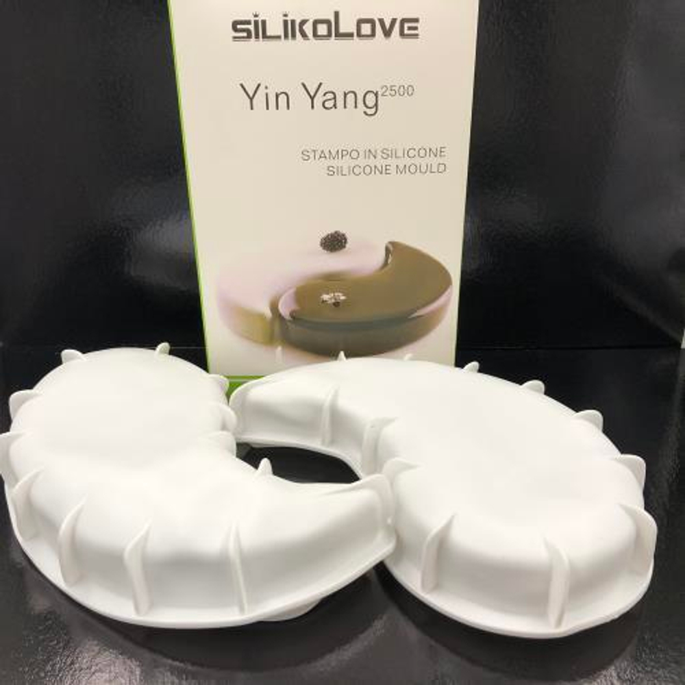 Форма Siliko Yin Yang 240х130х55мм 2шт, белый силикон в упаковке 1/60шт (Китай)