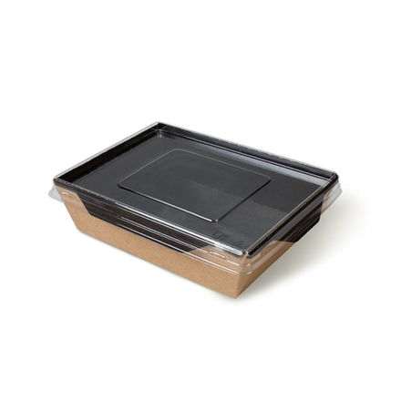 Упаковка салатник 1000мл ЧЕРНЫЙ БЕЗ КРЫШКИ 220/222х140/162х55 OSQ OpSalad 1000 BE (300шт/кор)