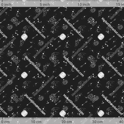 Луна и звезды на черном by Lena_kovart 429 DPI