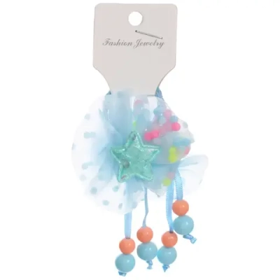 Резинки для волос детские 2шт «КОНФЕТКИ», звездочки, микс 5 цветов, d-3см