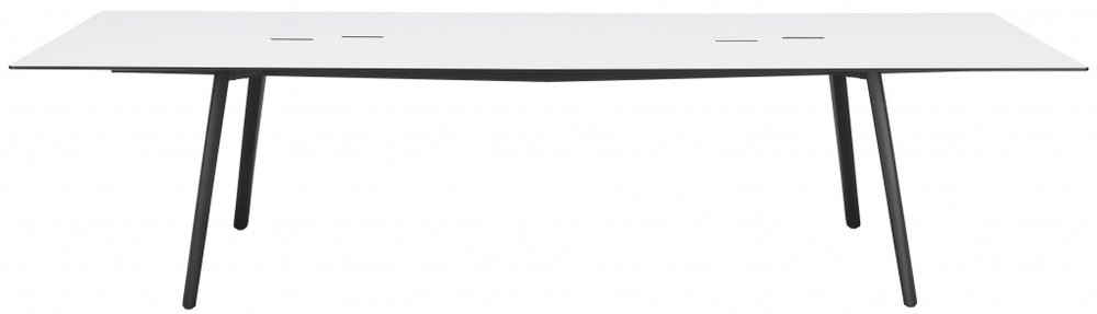 Стол ламинированный с каналом для протяжки проводов Scab Design Squid OF, черный, белый