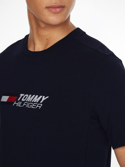 Футболка мужская теннисная Tommy Hilfiger Essentials Big Logo SS Tee - desert sky