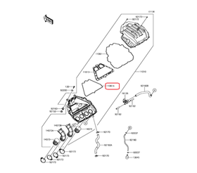 11061-1216. GASKET,ELEMENT. Kawasaki Z900. 2017-2021