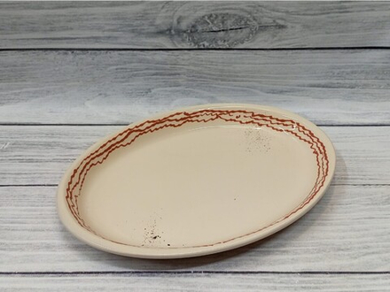 Блюдо овальное Розовая волна 34.5*24.5 см