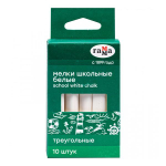 Мел белый 10шт. мягкие, треугольные, коробка (Гамма)
