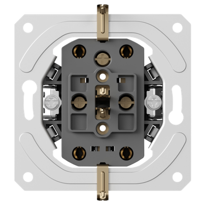 Механизм розетки двойной Schuko с заземлением 16А 250В~ на винтах, серия DB
