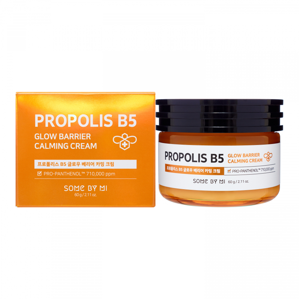 SOME BY MI PROPOLIS B5 GLOW BARRIER CALMING CREAM Успокаивающий крем для лица с витамином B5 и прополисом 60г