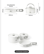 Набор посуды Naturehike туристический 4 в 1, керамическое покрытие, (с чайником)