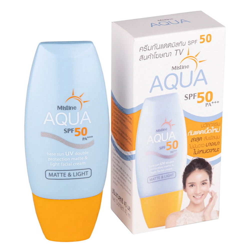 Солнцезащитный крем для лица Mistine "Aqua" SPF 50 pa+++ водостойкий 40 мл.