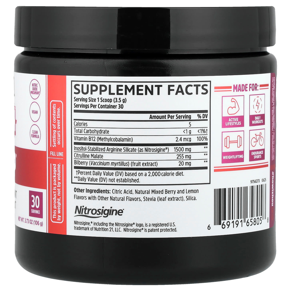 Zhou Nutrition, Lite Up™, предтренировочный комплекс без стимуляторов, со вкусом ягодного лимонада, 106 г (3,73 унции)