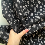 Фланель Белые веточки на черном