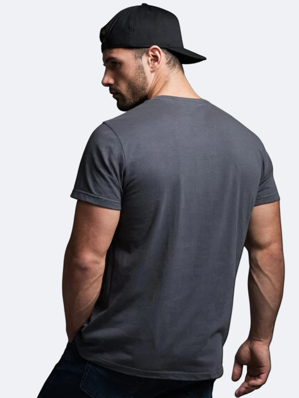 5003 Футболка мужская супрем темно-серый (56-3XL)